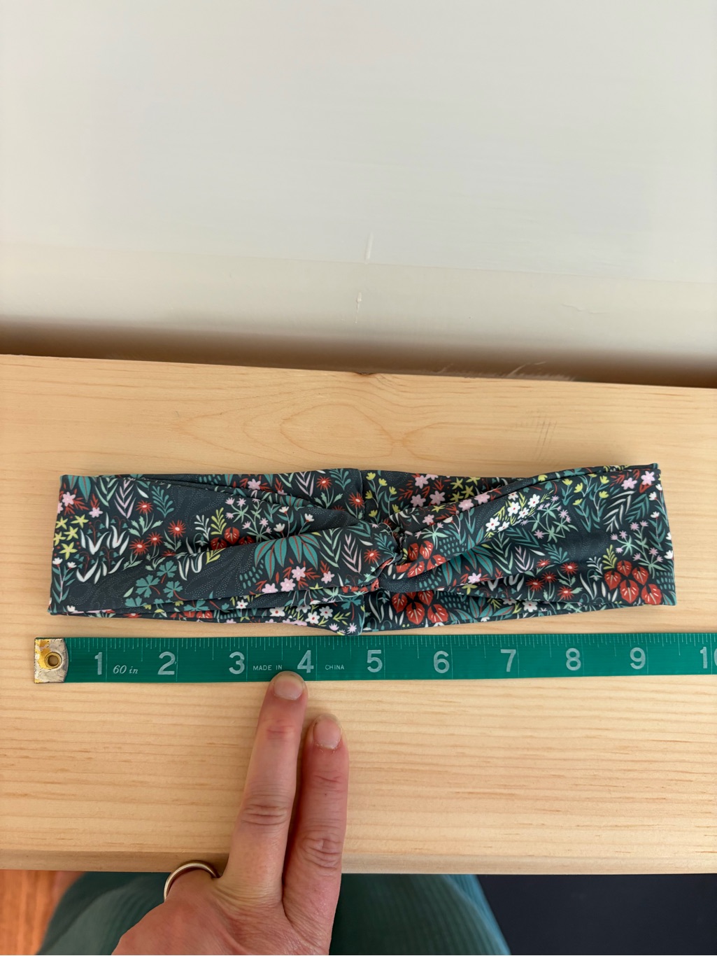 Skida Women’s Soft Twist Headband Teal Floral (Os) — image 5 of 5